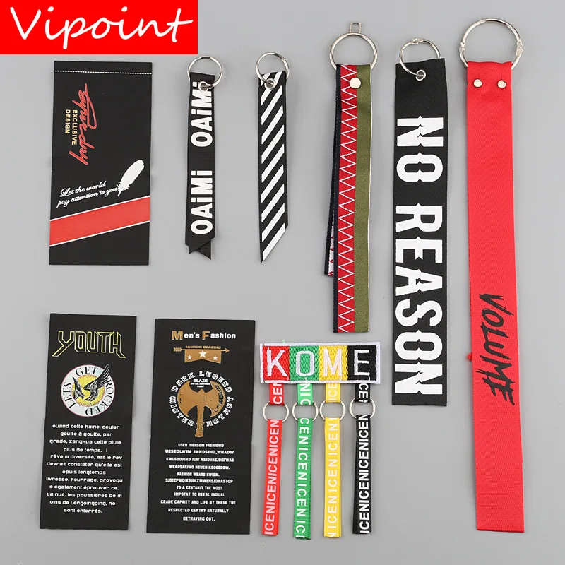 

VIPOINT embroidery printed metal patches chain letter patches badges applique patches for clothing YM-54