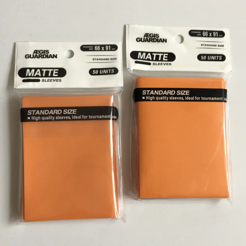 Orange 66x91 мм, размер 100 шт./лот, матовые защитные рукава для карт, защита для карт, стандартный размер, рукава для игровых карт Mtg Pokenmon, рукава для карт - Цвет: Orange