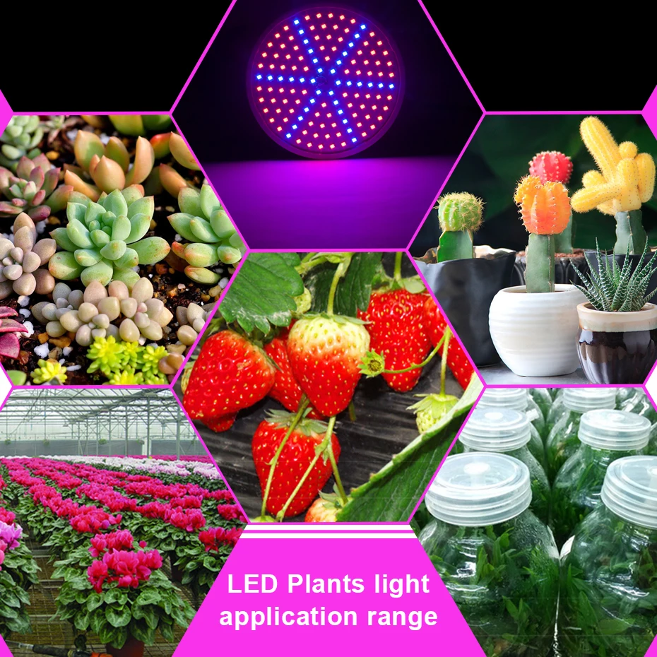 Лампы для выращивания растений, светильник для выращивания AC85-265V, светильник для выращивания, E27 держатель, лампа с зажимом для рассады, цветов, растений, овощей, зеленого дома