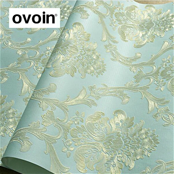 Luxury Gold White Damask 3d Stereoscopic Embossed Wallpaper non woven Wall Paper Roll Bedroom Living Room Wall Cover Teal Blue Luxury Gold White Damask 3d Stereoscopic Embossed Wallpaper non woven Wall Paper Roll Bedroom Living Room Wall Cover Teal Blue