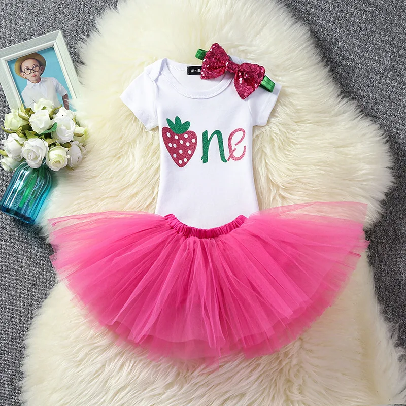 1 Year Old 3PCS Baby Girl Dress Princess Girls Tutu Dress Tolldler Kids