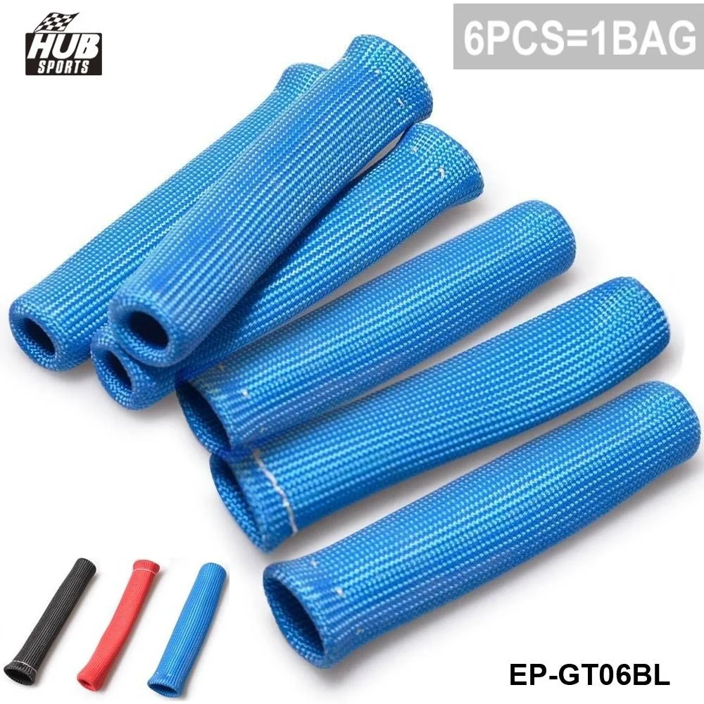 

6cyl heat Protector Sleeve sleeving Spark Plug Wire Boot For TOYOTA SUPRA JZA80 2JZ-GTE TURBO VVTI 97-02 FL HU-GT06