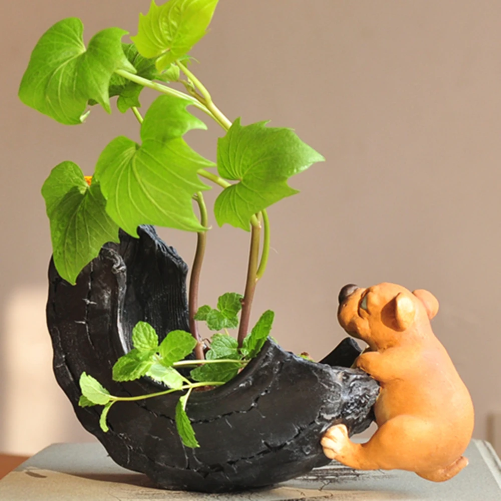 Everyday Collection Cute Dog Animal Decorative Flowerpot Succulent Artificial Green Plants Fairy Garden Pot Modern Home Decor Everyday Collection Cute Dog Animal Decorative Flowerpot Succulent Artificial Green Plants Fairy Garden Pot Modern Home Decor