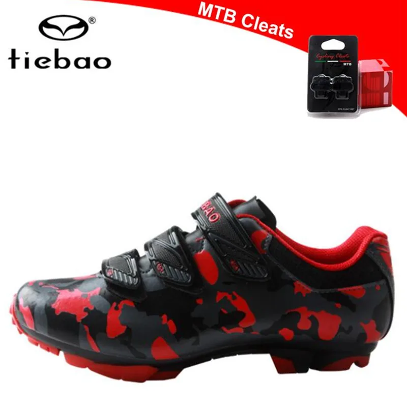 shoes add cleat TIEBAO велосипедная обувь sapatilha ciclismo MTB мужские кроссовки wo мужские авто-замок дышащая нескользящая обувь для горного велосипеда - Цвет: shoes add cleat