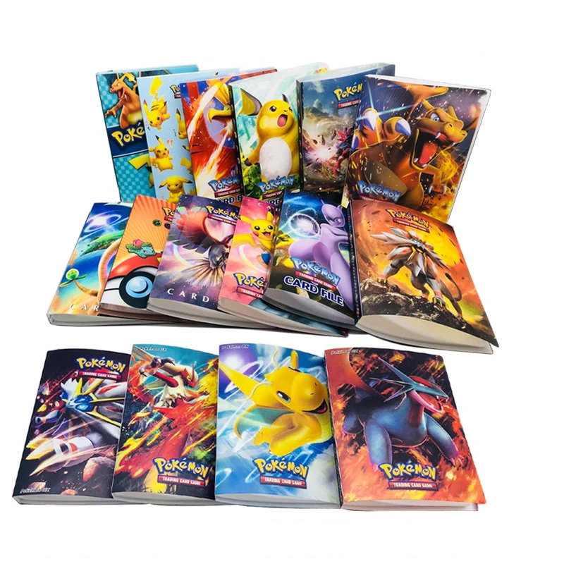 

240pcs Cards Capacity 16 Styles pokemon Holder Album Cards Holder Suitable For 66*94mm Pikachu Cards Board Game Accessories