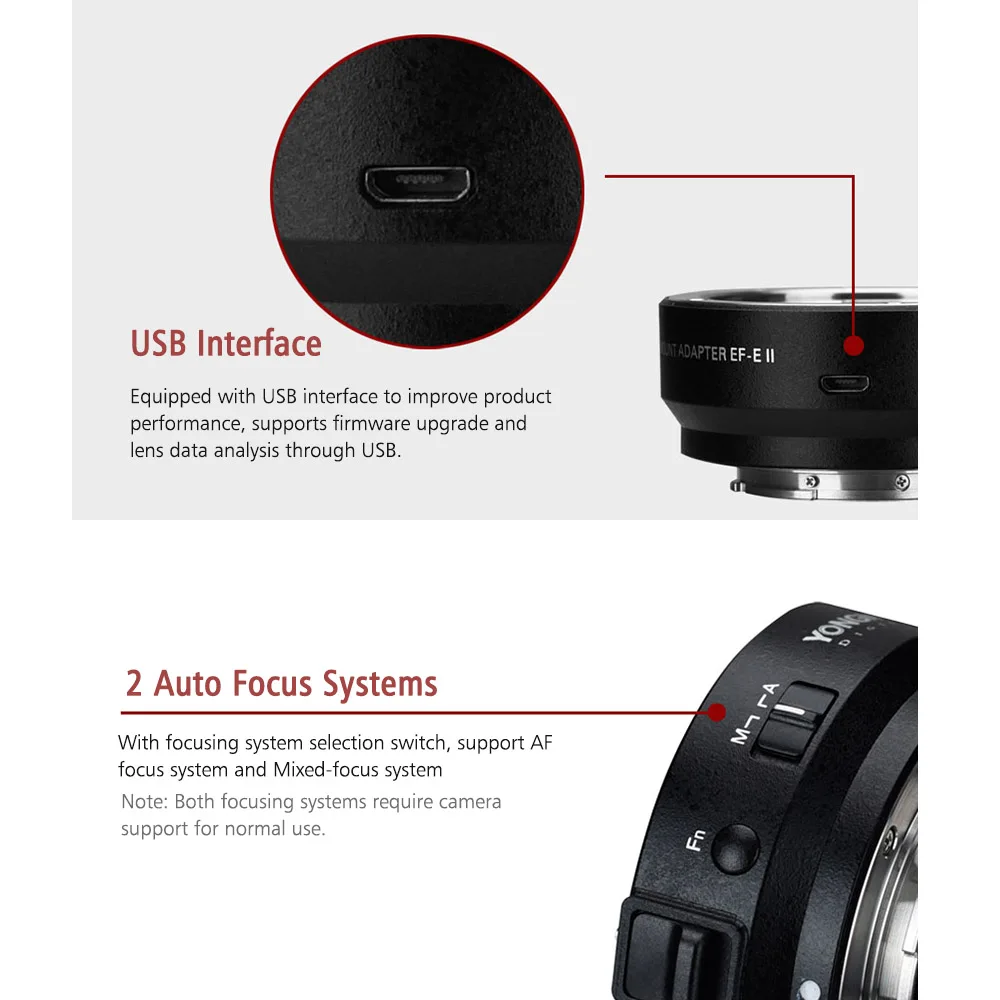 YONGNUO EF-E II крепление для объектива переходное кольцо для sony E-Mount камера для sony a6300 a6000 A7MII A7 металлический адаптер для объектива с винтом 1/4"