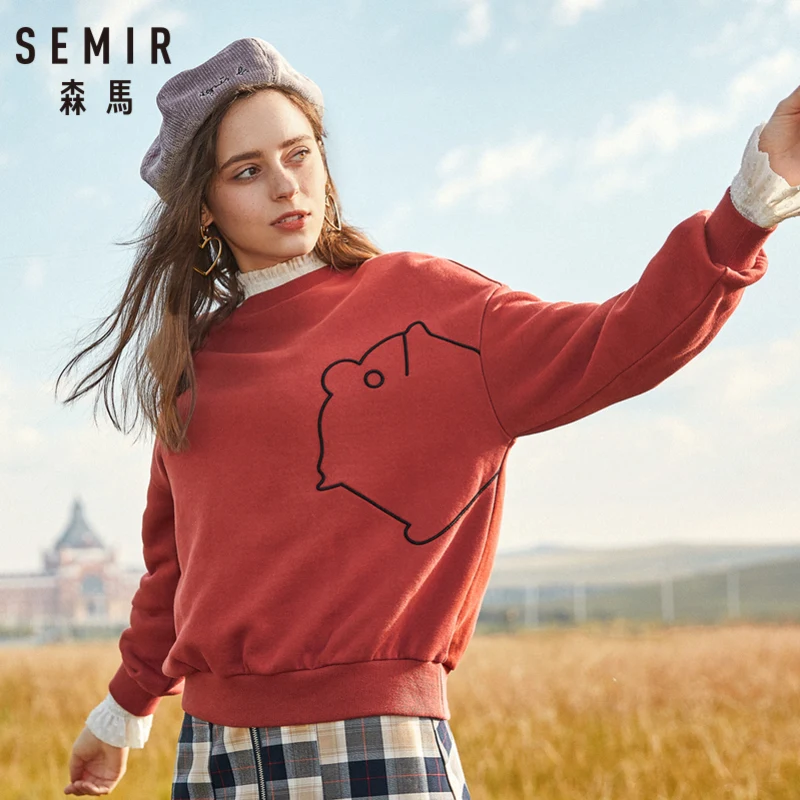 SEMIR Женская Толстовка на флисовой подкладке с графическим рисунком Женский