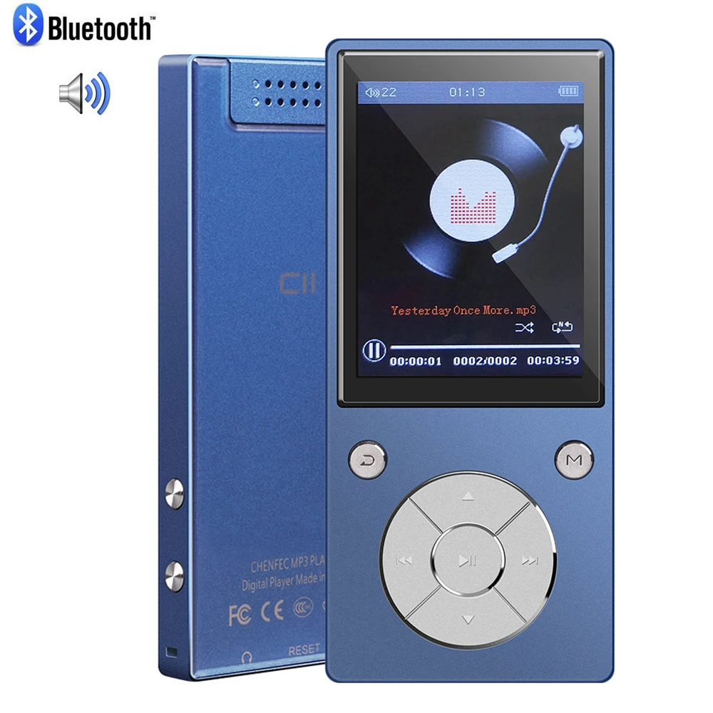 MP3 плеер Bluetooth 4 0 HiFi аудио без потерь 8 ГБ/16 ГБ встроенный динамик 2 дюймовый экран с