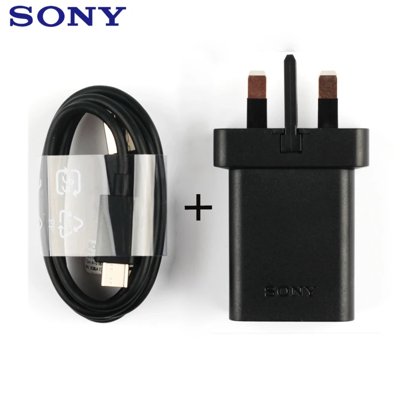 UK-Adapter-Cable Адаптер быстрой зарядки UCH12 для SONY Xperia 10 Plus XZP G8142 Xperia XZ Premium XZ2 Premium H8166 настенное зарядное устройство - Тип штекера: UK-Adapter-Cable
