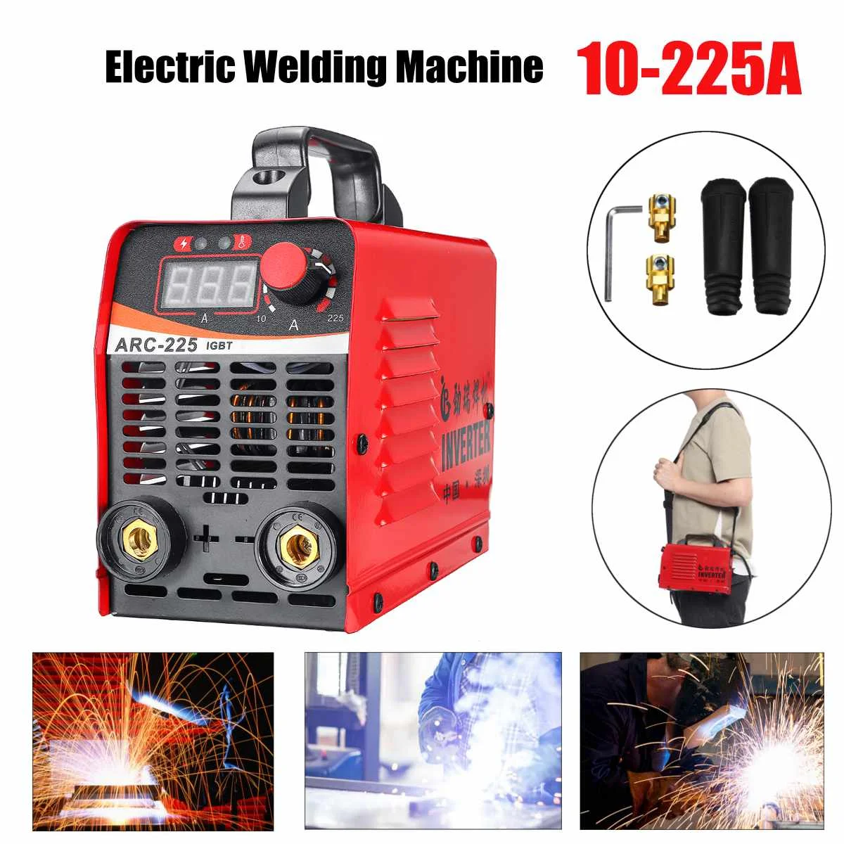 Модернизированный 10-225A ARC-225 IGBT медный Электрический сварочный аппарат MMA Портативный сварочный инвертор с дисплеем Digita