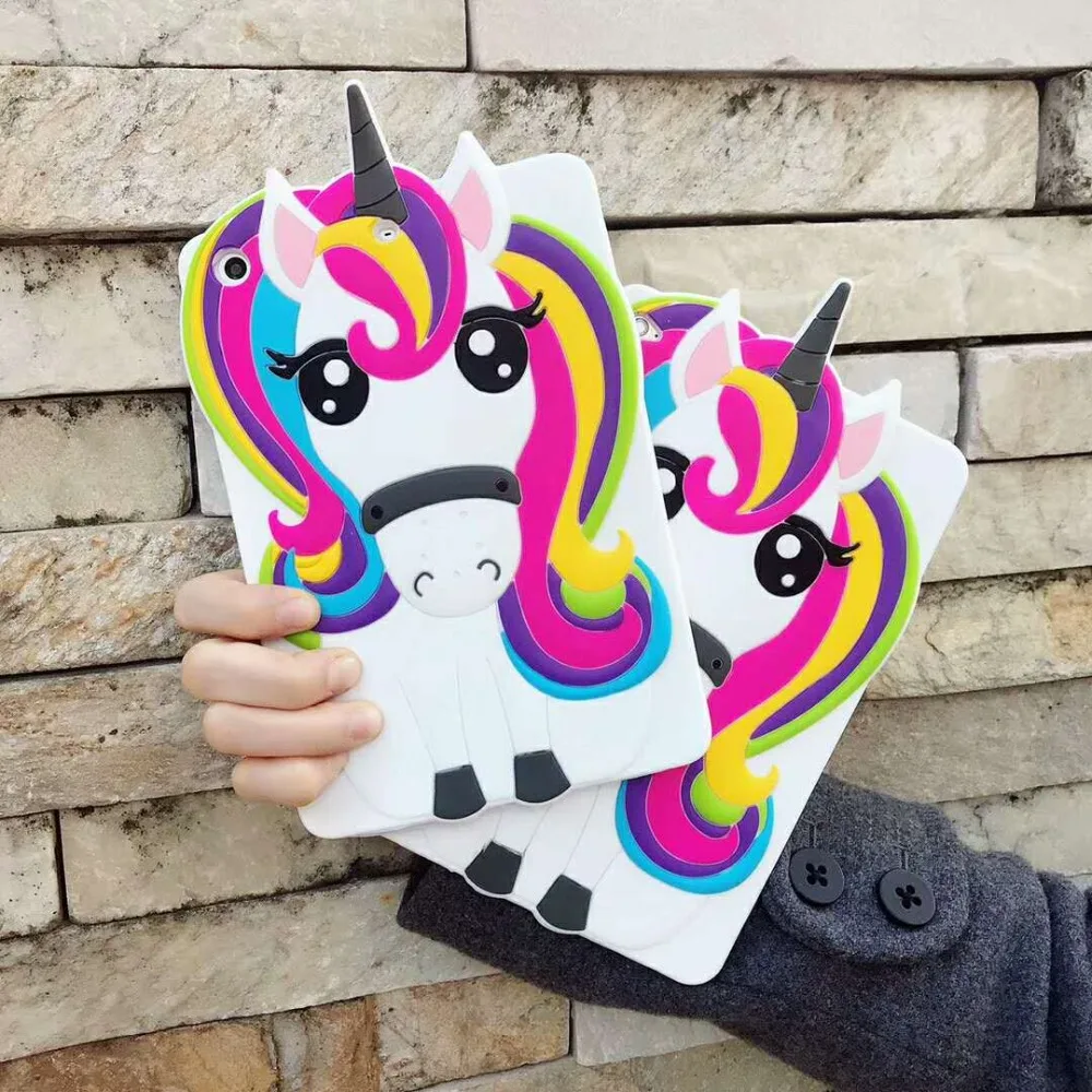 Чехол с единорогом для iPad Mini 1 2 3 3D Милый умный чехол из мягкого ТПУ изображением