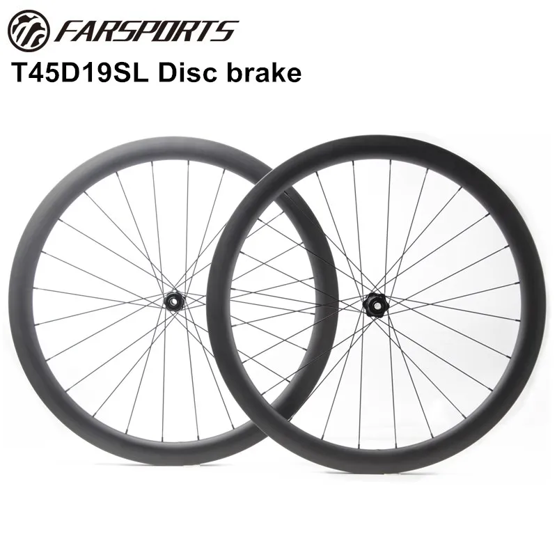 Lightweight disc wheel 1465g 700C full carbon Toray fiber road rims