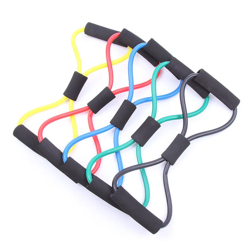 

8 Shaped Fitness Resistance Bands Rubber Loop Pull Rope Sports Tension Chest Harness Expander Band Yoga Exercise Equipment