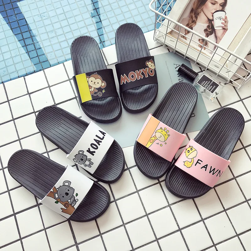 

Women Shoes Cute Koala Slippers 2019 Summer Slides Women Home Outside Beach Flip Flops Ladies Slippers zapatos de mujer