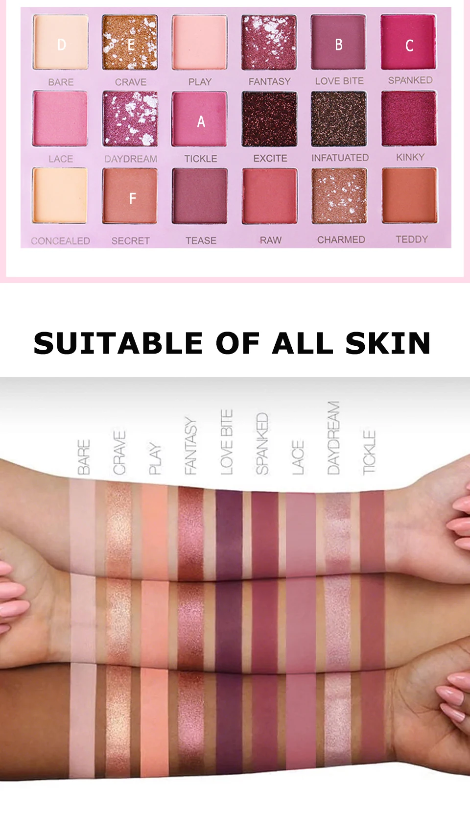 Beauty New Nude Eyeshadow Pallete металлические блестящие тени для век легко надеваются палитра для макияжа глаз 18 цветов палитра для макияжа yeux