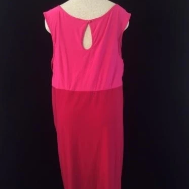 Sleeveless bodycon dress womens size 1X two tone pink polyester (3)