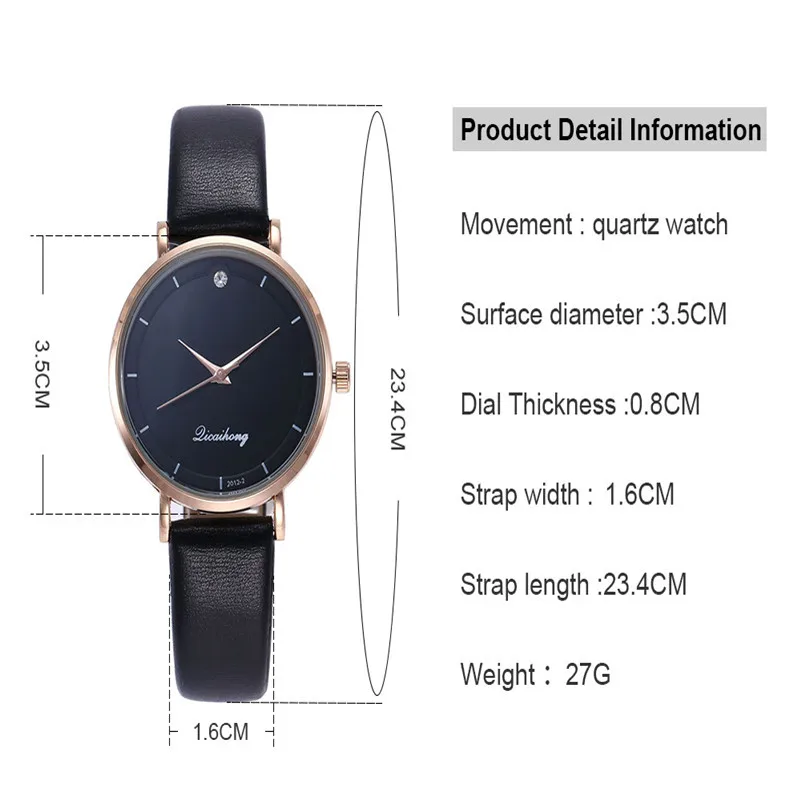Fashion Women's Watches lady dress watch Leather Band Analog Quartz Round Wrist Watch Bracelet clock Female Reloj mujer M21 (4)