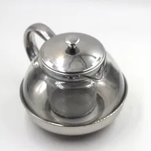 Кофейный чай из нержавеющей стали, современный заварочный чайник, кофейник, 600 мл, травяной с фильтром, Термостойкое стекло