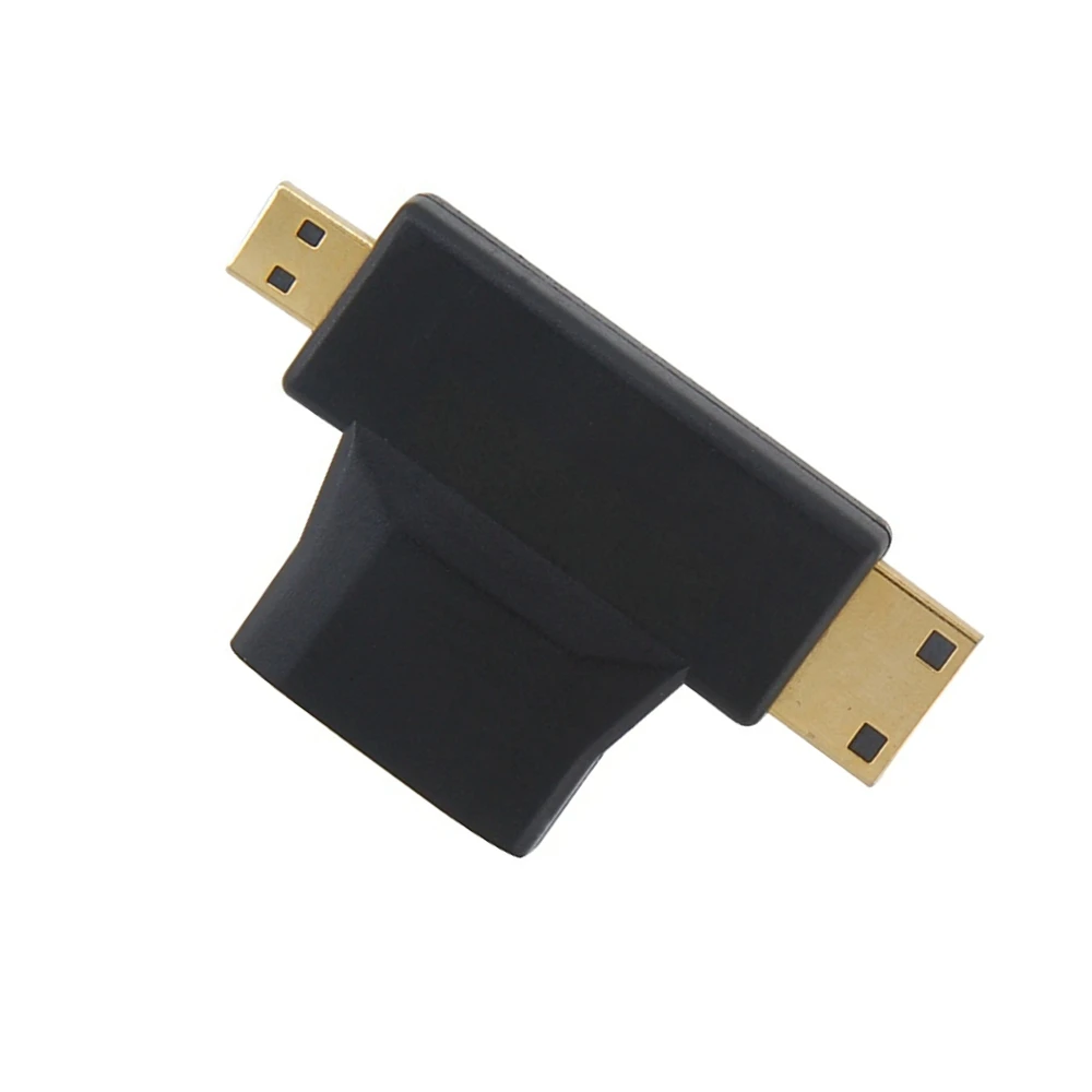 3 в 1 HDMI Женский мини/микро HDMI Мужской разъем адаптера 1080P HDMI удлинитель для ПК HD tv ноутбука