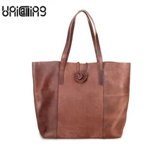 Fashion brand Retro luxury handbags women bags designer Cow Leather ladies shoulder bags big Leisure Genuine Leather women bag