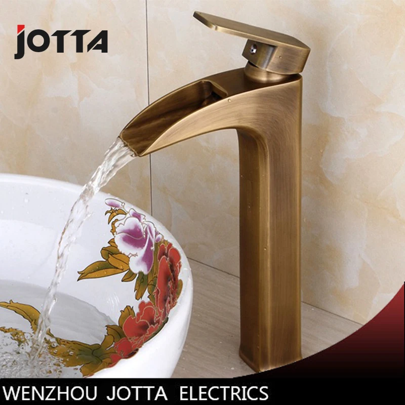 

European antique lavabo basin full copper basin faucet