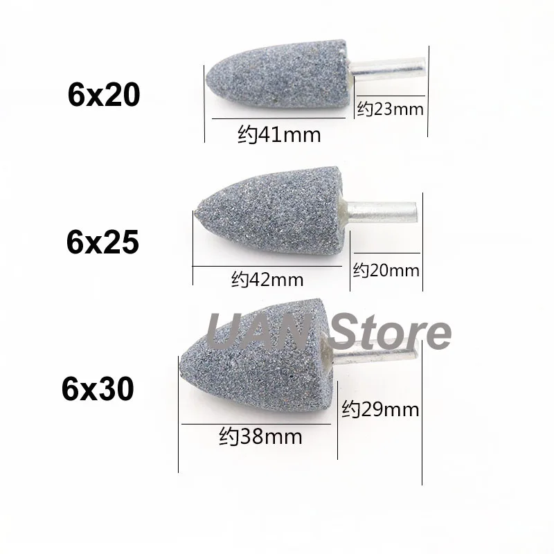 Высокое качество 6 мм хвостовик цилиндрический конус Т-образной формы коричневый хром корунд шлифовального круга головки полировки инструменты