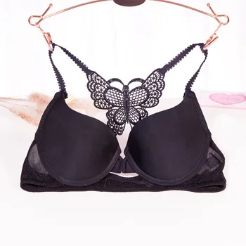 

Sexy Lady Front Close Smooth Push Up Bra Invisible T-Back Underwire Brassiere Women's Smooth Front Closure Underwire Bra Top