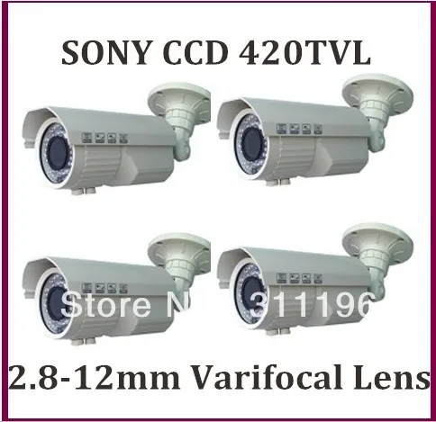 Sony 1/3'' Super HAD CCD 420TVL IR Color Bullet waterproof Camera security 2.8-12mm manual zoom lens | Безопасность и