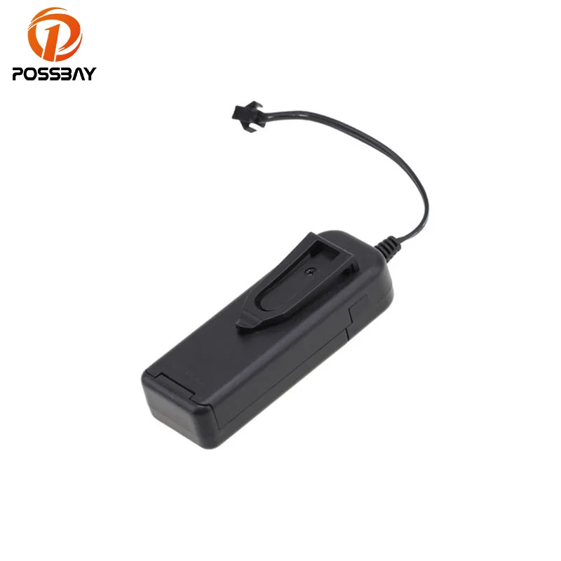

POSSBAY Black 3V Battery Case Controller For 5m EL Wire Light Strip Car Party Dance Neon Light Lighting Transformers
