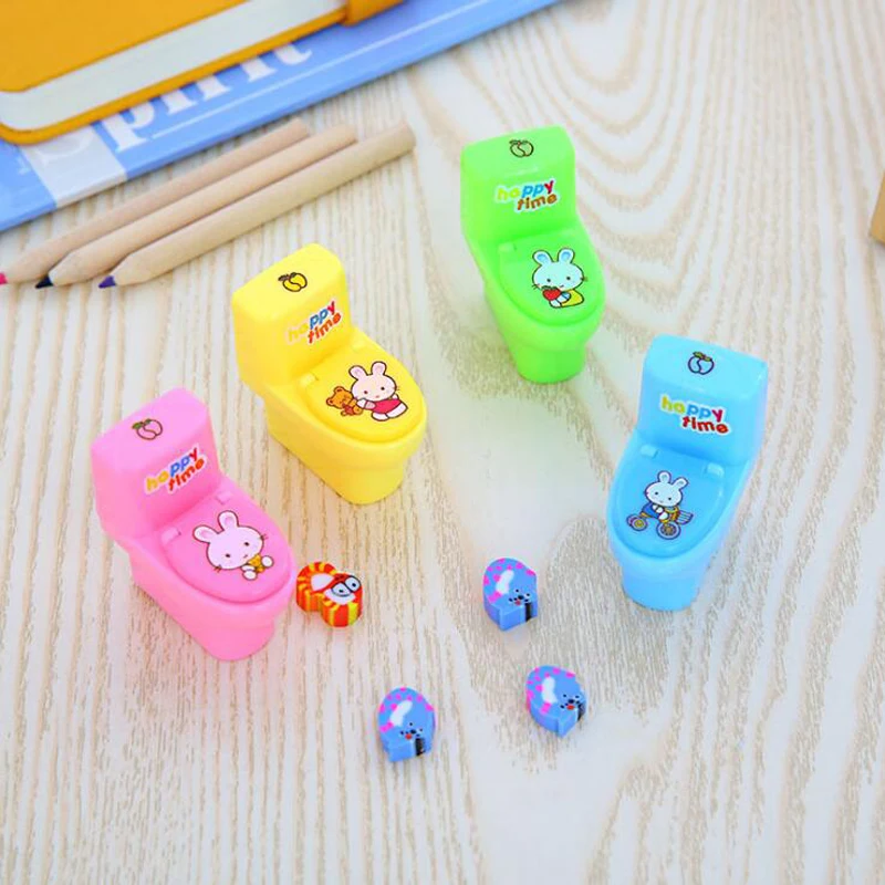 

Creative flush toilet style pencil sharpener office school stationery supplies