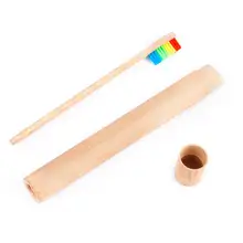 1 шт. Эко-дружественный бамбуковый уголь зубная щетка с мягкой щетиной низкоуглеродистая Деревянная Ручка Зубы Чистая щетка с коробкой для хранения