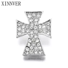 10 шт./партия 18 мм металлическая заклепка в форме Креста для браслета-шарма Женская мода DIY Ювелирные изделия ZA402