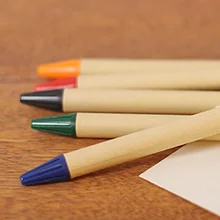 Деревянный зажим эко бумажная шариковая ручка, черные чернила Шариковая зеленая концепция экологически чистые, Индивидуальные продвижение подарок, персонализированные