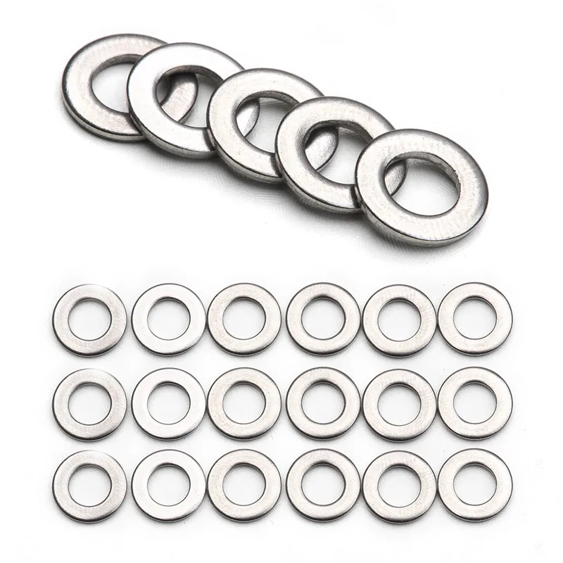 ZENHOSIT 50Pcs M6 Stainless Steel Flat Washers Sealing Metric Plain Ring Gasket For Hardware Fitting Assortment Kit | Обустройство