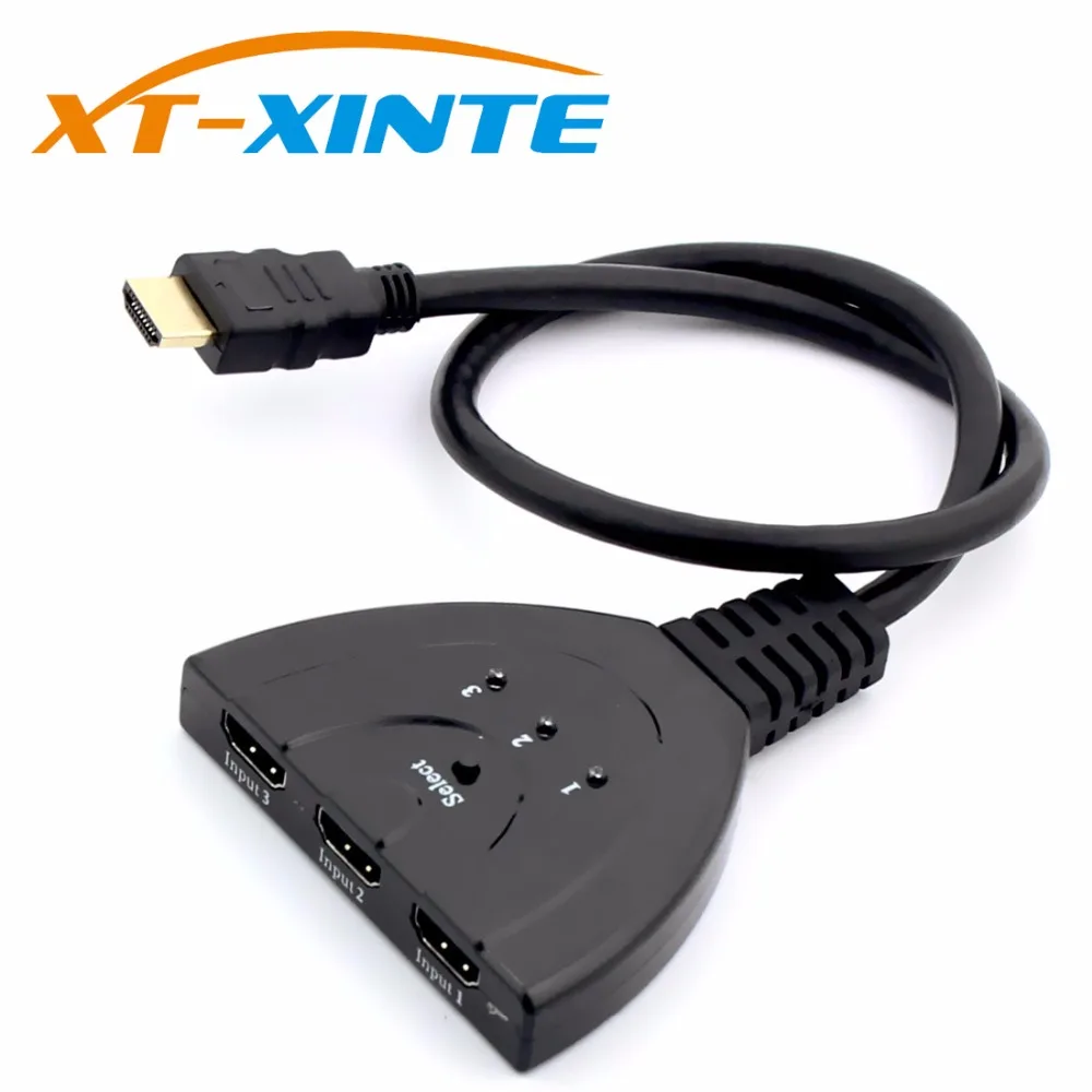 3 Ports HDMI HUB 1080P 3D HDMI Switcher Switch Splitter Hub with Cable ...