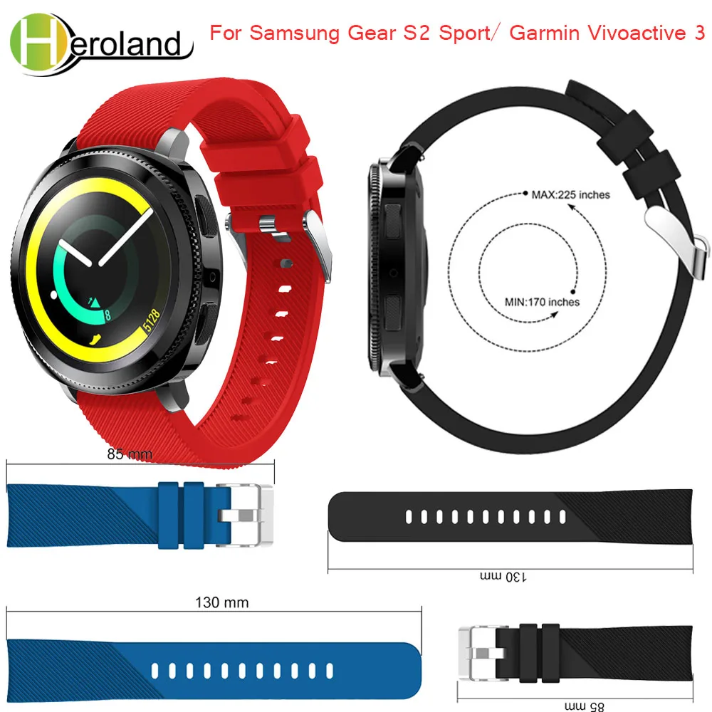 Ремешок для часов 20 мм Garmin Vivoactive 3 Amazfit Bip ремешок/645 силиконовый резиновый ремешок