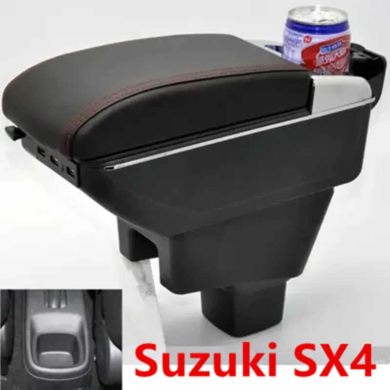 For SUZUKI SX4 armrest box central Store content box cup holder ashtray decoration interior car-styling accessories parts For SUZUKI SX4 armrest box central Store content box cup holder ashtray decoration interior car-styling accessories parts