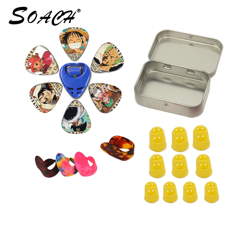 2018 SOACH nuevo Kit de herramienta set guitarra: celuloide dedos, juegos de dedos, hojalata bo, dial set Guitarra partes Accesorios 2018 SOACH nuevo Kit de herramienta set guitarra: celuloide dedos, juegos de dedos, hojalata bo, dial set Guitarra partes Accesorios