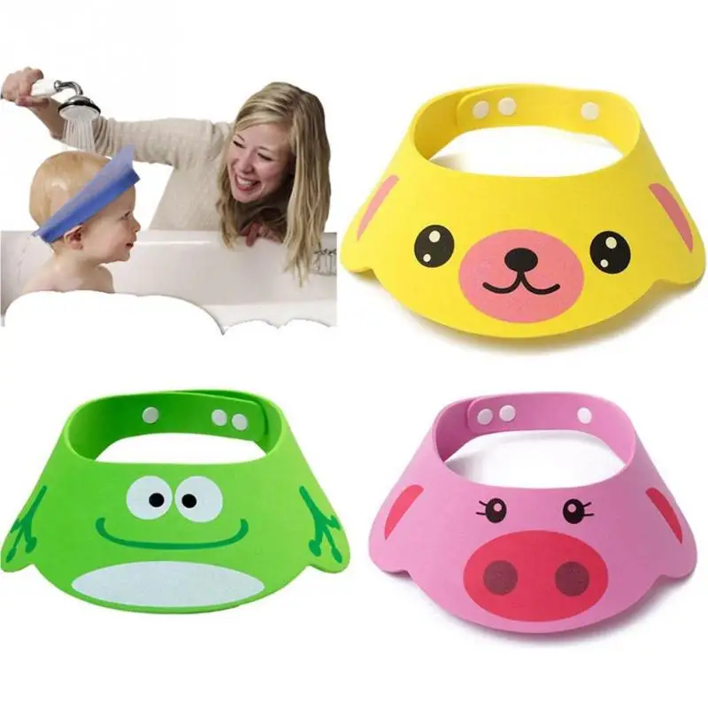 

Lovely Adjustable Baby Hat Toddler Kids Shampoo Bathing Shower Cap Wash Hair Visor Caps For Baby Care