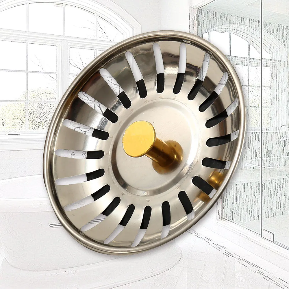1pc Stainless Steel Kitchen Sink Strainer Stopper Waste Plug Sink Filter Bathroom Kitchen Accessories Hair Catcher High Quality 1pc Stainless Steel Kitchen Sink Strainer Stopper Waste Plug Sink Filter Bathroom Kitchen Accessories Hair Catcher High Quality