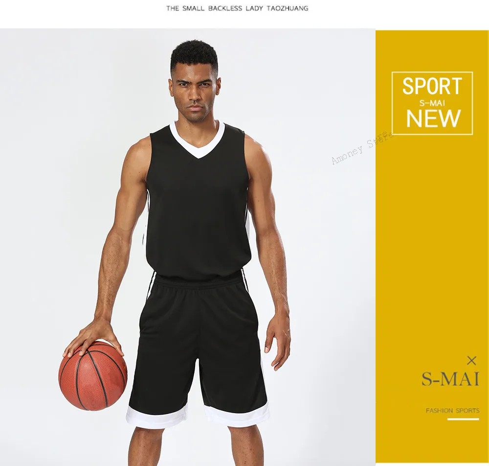 Adsmoeny плюс размер мужские баскетбольные Джерси шорты форма для соревнований костюмы дышащие наборы баскетбольные майки на заказ