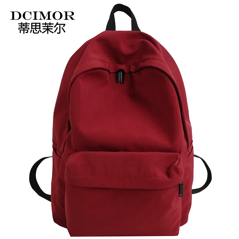 DCIMOR جديد للماء النايلون النساء على ظهره اليابان نمط الصلبة الظهر Mochila الأنثوية موهير السفر المراهقات المدرسية