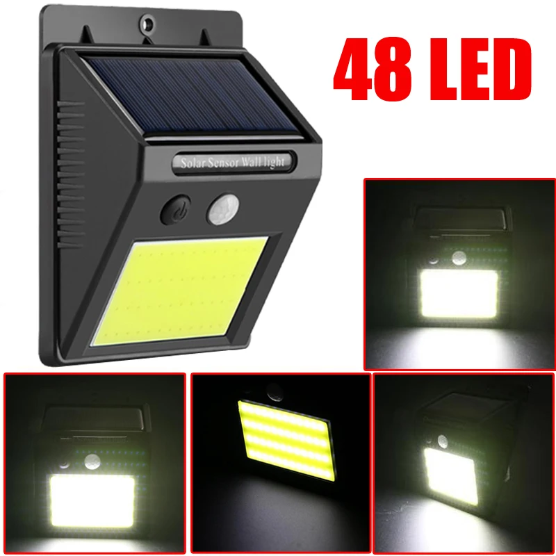 

48 LEDs Solar Light PIR Motion Sensor Solar Garden Light Waterproof Outdoor Energy Saving Street Yard Path Home Lamp