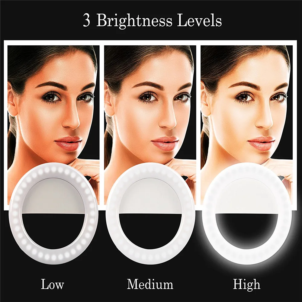  selfie light USB LED makeup video ringlight photographic lighting with lamps Charge photography rin - 1000006160175