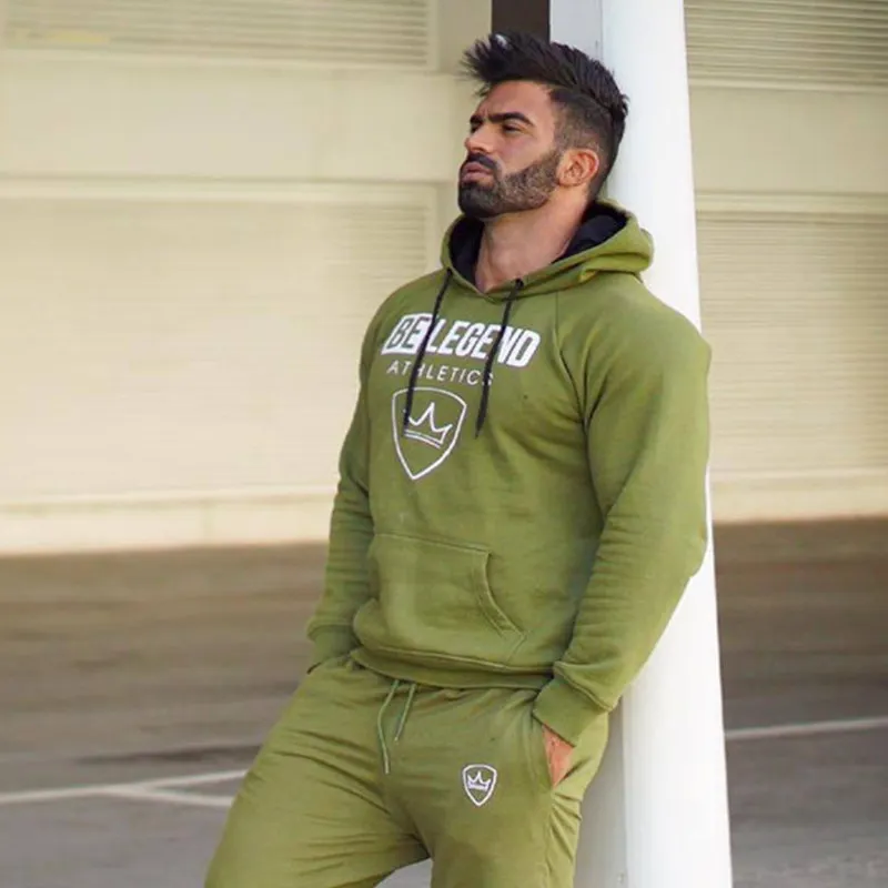 

Mens Autumn Winter Cotton Hoodies Sweatshirts Man Gyms Fitness Joggers Workout Brand Sportswear Male Casual Fashion Coats Tops