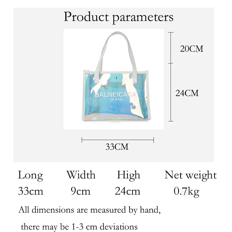 Пляжная сумка женская Прозрачная Сумка-тоут с лазерным принтом, женская модная пляжная сумка на плечо для отдыха, женские роскошные сумки, женские сумки, дизайнерские