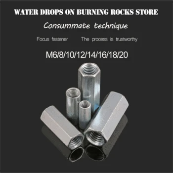 

Free shipping Galvanized lengthened hexagonal nut/screw thread connecting nut/lengthened circular joint nut M6-M20 2018 hot
