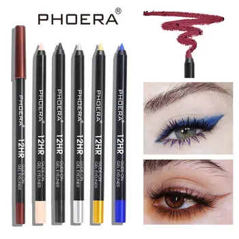 

PHOERA Brand Colorful Eyeliner Pencil Waterproof Pen Long-lasting Liquid Eye Liner 12 Colors Cosmetics Smooth Tool TSLM1