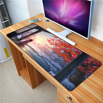 

QQQRGB 70X30 anime cartoon mouse pad Beautiful autumn scenery Girls'Favorite Pc Gaming Mouse Mat Pad Applicable to any computer
