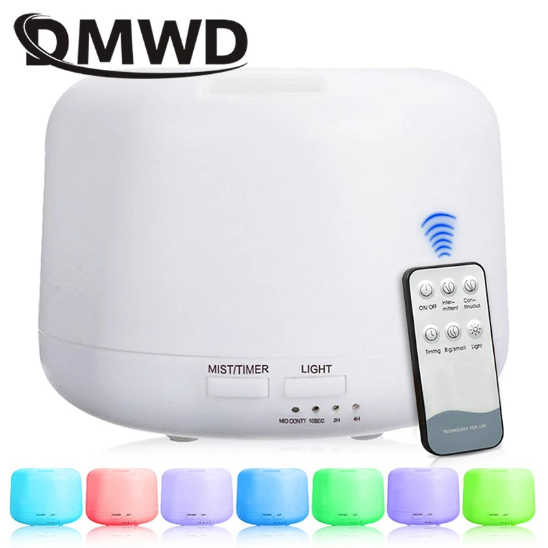 

DMWD Ultrasonic Air Humidifier 7 Color LED Lights Electric Aromatherapy Essential Oil Diffuser Purifier Mist Maker Fog Atomizer